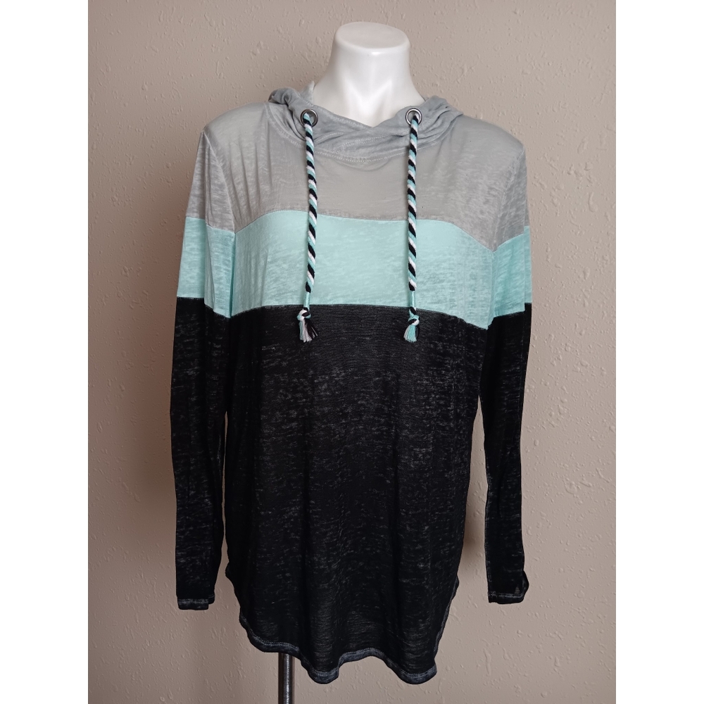 Maurices Colorblock Burnout Hoodie